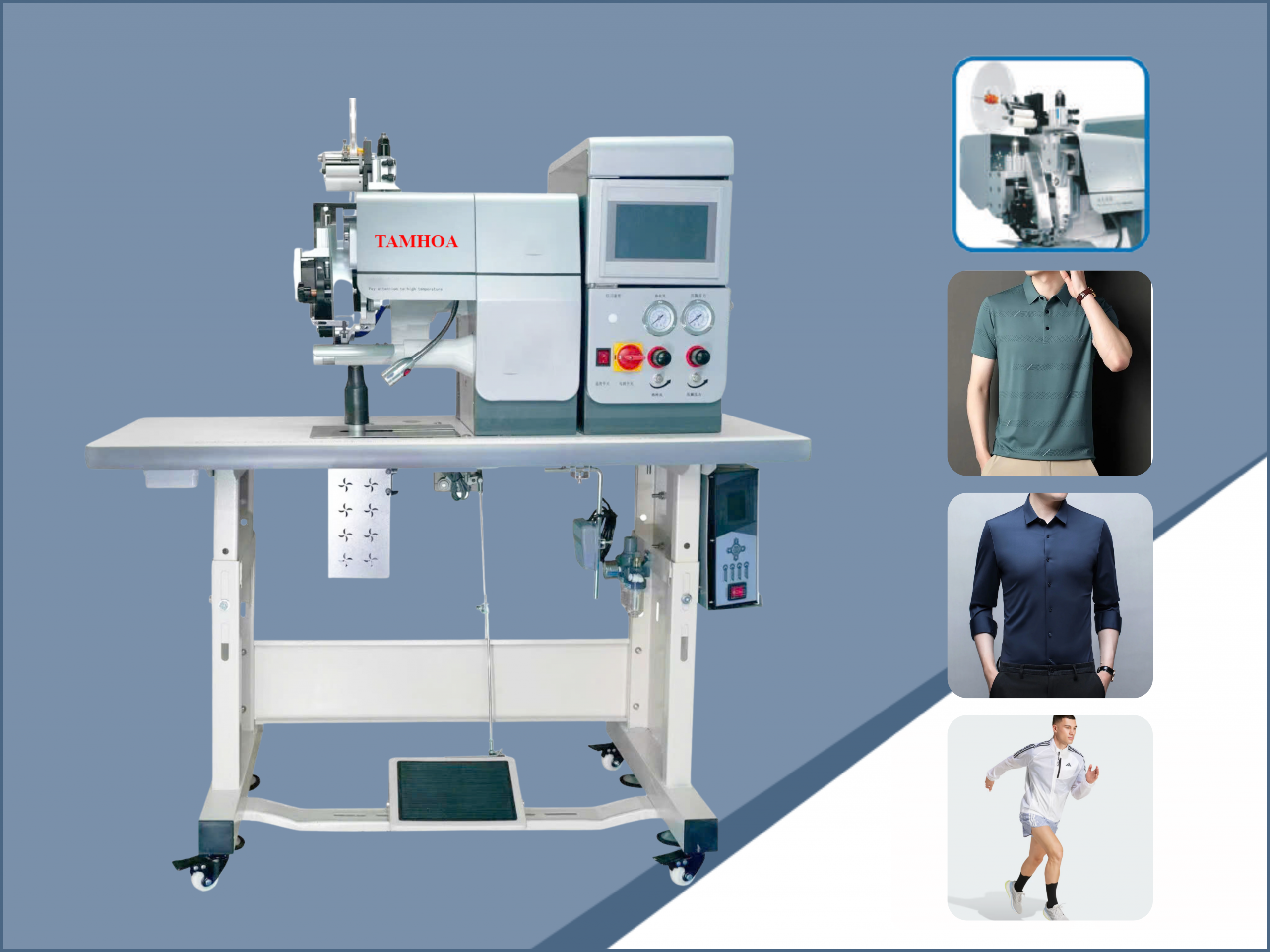 TAMHOA SH 703 Seamless Ultrasonic Adhesive Machine for Sports Apparel ...
